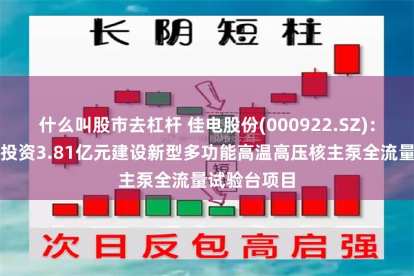 什么叫股市去杠杆 佳电股份(000922.SZ)：动装公司拟投资3.81亿元建设新型多功能高温高压核主泵全流量试验台项目